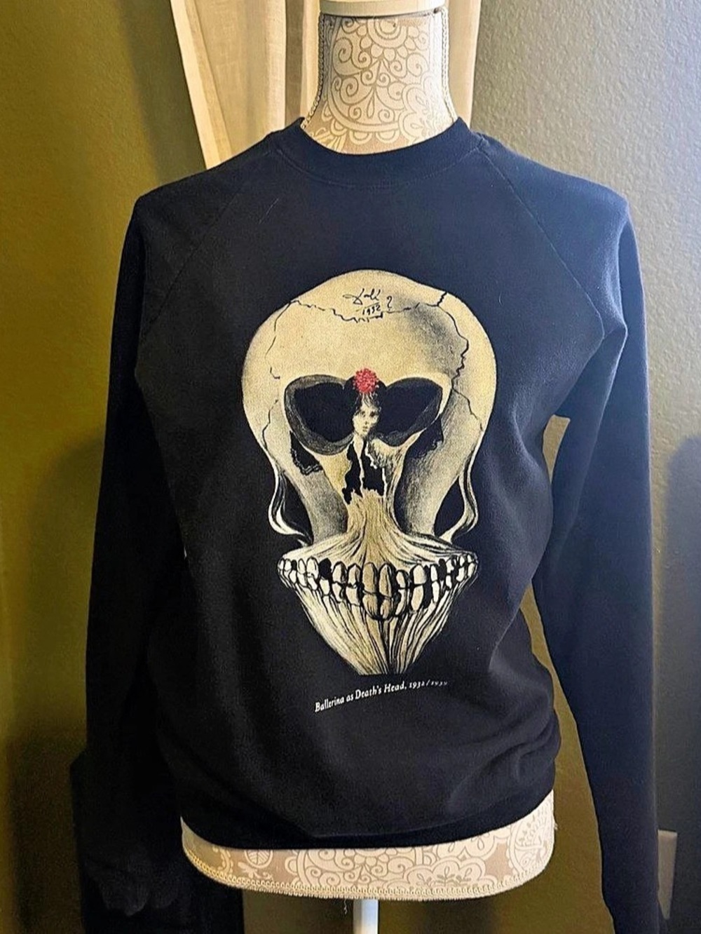 Urban Outfitters Salvador Dalí Ballerina as Death's Head Re.Purpose Sweatshirt
